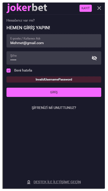 jokerbet Giriş Sorunları